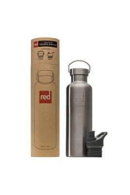 red paddle insulated steel water bottle