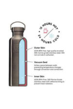 red paddle insulated steel water bottle drawing
