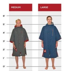 red paddle changing robe