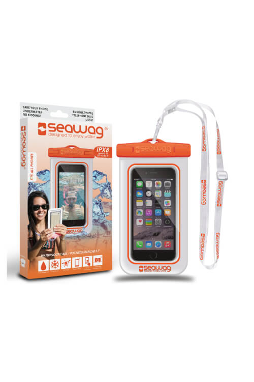 seawag waterproof smartphone white orange